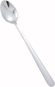 Winco 12-Piece Windsor Iced Teaspoon Set, 18-0 Stainless Steel, Silver | Dishwasher safe, Long handle, Smooth contour design, Great for Tea or Coffee Service, Desserts and Table Service