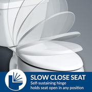 Church White / Elongated with Slow Close / American,Elongated,Open Front Toilet Seats