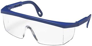 Pyramex Integra(R), Safety Glasses, Anti-Scratch, Clear Lens, Blue Frame, Half-Frame Pack of 12 Pack of 12