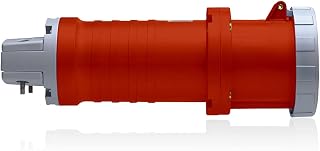 Leviton 3100C7W 100 Amp, 480 Volt, 2P, 3W, North American Pin & Sleeve Connector, Industrial Grade, IP67, Watertight - RED
