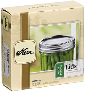Kerr 00088 12 pack Wide Mouth Canning Jar Lids - Quantity 10