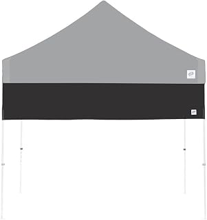 E-Z UP Recreational Half Wall, Fits Straight Leg 10' x 10' Canopy, Truss Clips and Storage Bag, Black