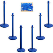 Plastic Stanchion Kit by Mr. Chain – 15"L x 17"W x 40"H, Hdpe With Uv Inhibitors, Blue, Model 71106-6