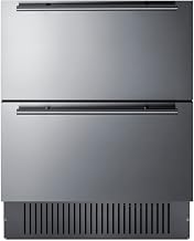 Summit 27” Two Drawer Outdoor Refrigerator, Stainless Steel - SPR275OS2D | Outdoor Drawer Refrigerator, 4.83 cu.ft. Capacity, Stainless Steel, Panel Ready Capable* (*Panels not included)