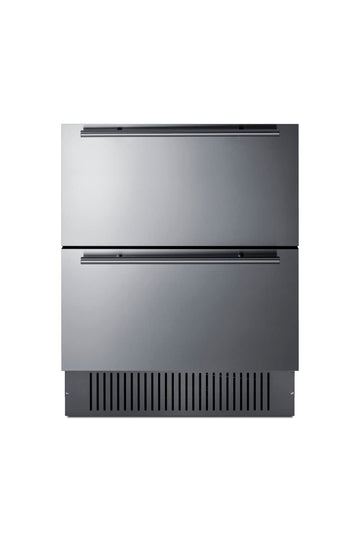 Summit 27-Inch 2-Drawer Outdoor Refrigerator by Summit Appliance – 26.75x23.25x33.88, 4.83 cubic_feet, In Description, Stainless Steel, Model SPR275OS2D