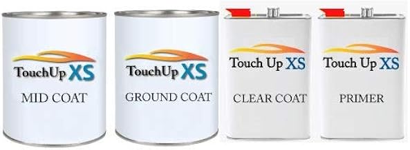 TouchupXS-Perfect Match For Mitsubishi EVO W55 White Pearl Gallon Basecoat 2K Clearcoat Primer Kit