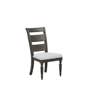 Solid Wood Ladder-Back Side Chairs Set of by Furnifact – Wood, Chocolate Brown, Pack of 2
