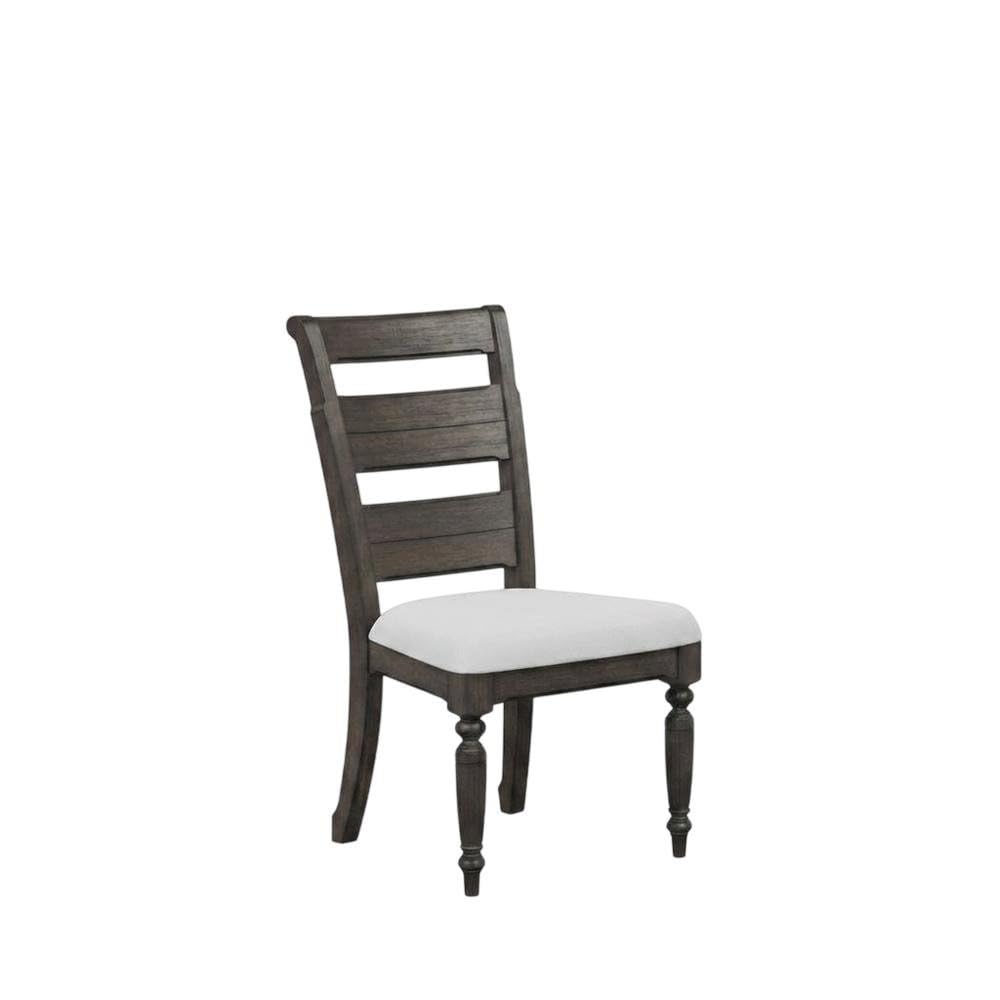 Solid Wood Ladder-Back Side Chairs Set of by Furnifact – Wood, Chocolate Brown, Pack of 2
