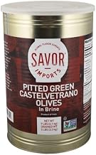 Savor Imports Pitted Green Castelvetrano Olives in Brine, 2.23 Kilogram, 2 Per Case