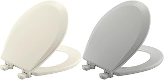 Bemis 500EC Toilet Seats (2 Pack) - Round, Biscuit & Ice Grey