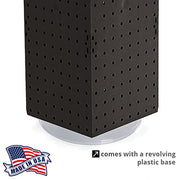 Azar Displays Pegboard + Hooks / Black / 8 inches (W) x 8 inches (D) x 20 inches (H) Display Racks