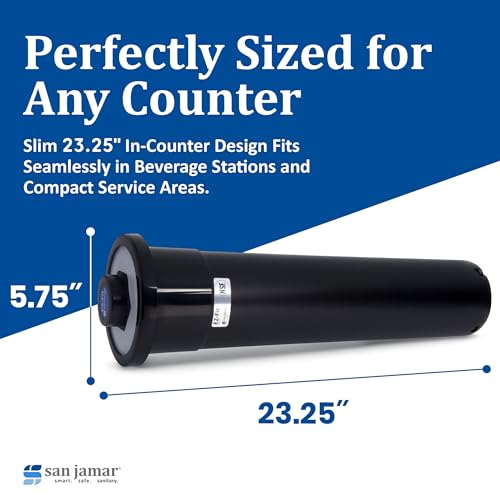 San Jamar 23.25 in / Standard Gasket / Black Commercial Beverage Dispensers