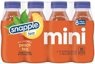 Snapple Peach Tea, 8 fl oz recycled plastic bottle, 8 pack