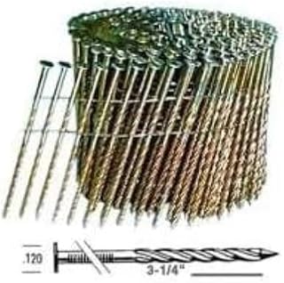 Bostitch C12S120DG Thickcoat Round Head 3-1/4-Inch by .120-Inch by 15 Degree Wire Collated Screw Shank Coil Framing Nail (2,700 per Box)