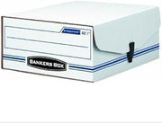 Bankers Box Liberty Binder-pak - Taa Compliant - 4.8 Height X 9.8 Width X 11.9 Depth External Dimensions - Plastic - White Blue - Check Voucher Slip (FEL48110) WLM
