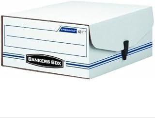 Bankers Box Liberty Binder-pak - Taa Compliant - 4.8 Height X 9.8 Width X 11.9 Depth External Dimensions - Plastic - White Blue - Check Voucher Slip (FEL48110) WLM