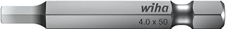 Wiha Bit Professional 70 mm Hexagonal 1/4 Inch (34556) 3.0 mm