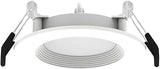 RAB Lighting WFRL-Field-Adjustable Edge-Lit LED Downlight-Canless Wafer Design-Black/White Trim-5CCT Selectable 2700K-5000K-90 CRI-Wet Rated/Dimmable for Modern Ceilings (WFRL3R69CCT120WB, 1)