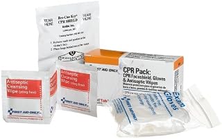 First Aid Only Cpr Pack, Contains Cpr Faceshield, 2 Exam Quality Disposable Gloves, 3 Antiseptic Wipes (Pack of 3)