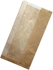 PacknWood 210SACKCRY40 15.74 x 7.9 x 2.4 in. Sandwich Bag with Crystal Window - Brown - 1000 Piece