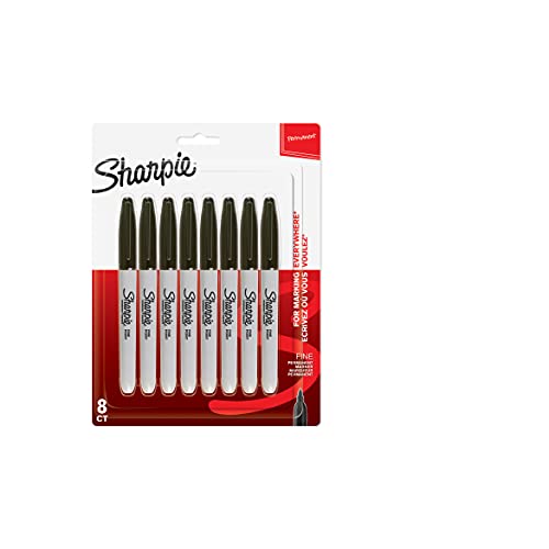 Sharpie Black / 1 Count (Pack of 8) / In Pack Permanent Markers