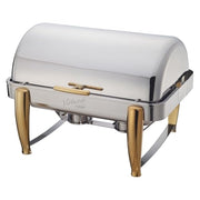 Winco 8 Quart / Chafer / Gold Accent Cookware