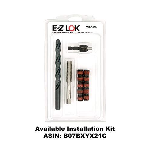 E-Z LOK 10.4mm / M8-1.25 Internal Threads, M12x1.75 External Threads, 12.50 mm Length / Red Thread Locking Inserts