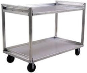 New Age 97178 Correctional Utility Cart 22"W x 41"H x 54"D with (2) Open Shelves & 1500 lbs Capacity per Shelf