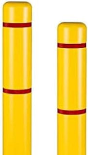 BollardGard 4" x 52" 9-Pack Bollard Cover - Innoplast (Yellow Red Tape)