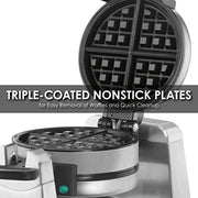 Waring Double Belgian Waffle Maker | 120 V, 1400W / 18x11x12 / Silver Commercial Waffle Makers