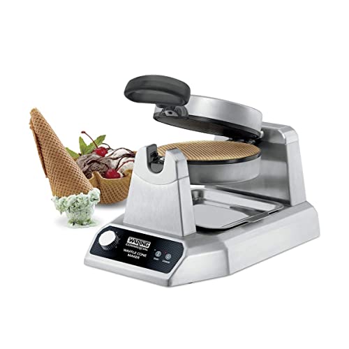 Waring Single Waffle Cone Maker / Silver / 1 Commercial Waffle Makers