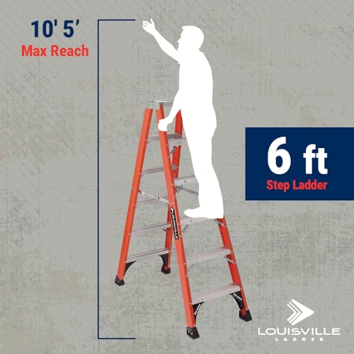Louisville Ladder 6 feet / Orange / Fiberglass Step Ladders