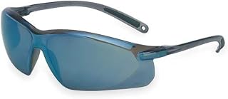 Honeywell Blue Mirror Safety Glasses, Scratch-Resistant, Wraparound, A703