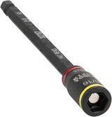 KLEIN TOOLS 32767 Impact Driver, SAE 3-in-1 Impact Socket and Bit Holder, Flip Socket with 1/4-Inch and 5/16-Inch Hex Drivers, 5-Inch Length