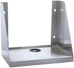BK Resources Restaurant Ticket Printer Shelf, 14" x 10", 16 ga T-304 Stainless Steel, Wall Mount, Heavy Duty Commercial Kitchen Shelf, Cord Management