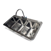 BK Resource W/Faucet / 10x14x10 inches / Silver Single Bowl