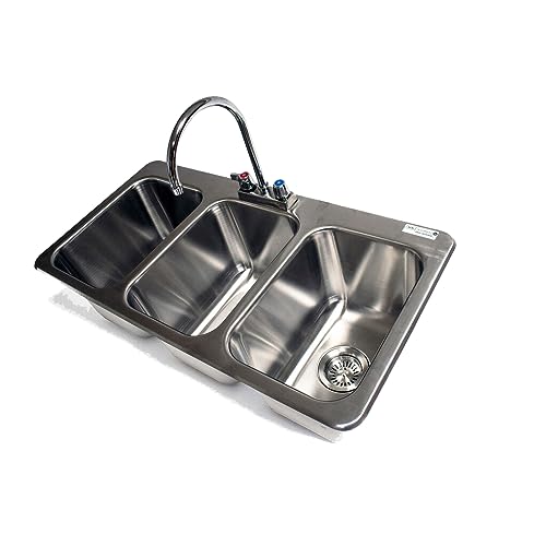 BK Resource W/Faucet / 10x14x10 inches / Silver Single Bowl