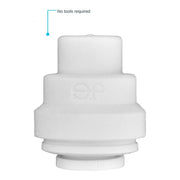1/4 Inch OD Polypropylene End Cap by John Guest – 1 Count (Pack of 1), Plastic, White, Model PP4608WP