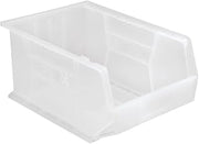 QUANTUM STORAGE SYSTEMS K-QUS255CL-1 Ultra-Stack and Hang Bins, 16" x 11" x 8", Clear
