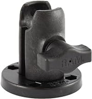 Single Socket Swivel Arm with AMPS Base, B Size 1" Ball | 360° rotating mount with round AMPS base, composite adapter for RAM Mounts systems
