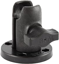 Single Socket Swivel Arm with AMPS Base, B Size 1" Ball | 360° rotating mount with round AMPS base, composite adapter for RAM Mounts systems