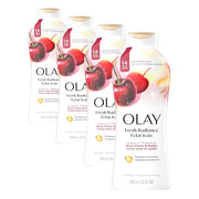 Olay Black Cherry and Vanilla / 22 Fl Oz (Pack of 4) / White Body Washes