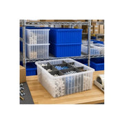 QUANTUM STORAGE SYSTEMS Clear / 22-1/2" L x 17-1/2" W x 12" H / Industrial Open Storage Bins