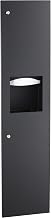 Bobrick B-38034-MBLK - TrimLineSeries™ Recessed Paper Towel Dispenser/Waste Receptacle - Matte Black