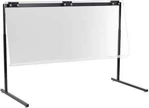 Flex Portable Sneezeguard, Acrylic, Black - 35"L x 17 2/5"W x 15 31/50"H