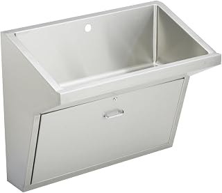 Elkay EWSFAD136201 36" Single Basin Wall Mounted Stainless Steel Utility Sink - 1 Faucet Hole