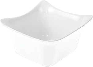 Dalebrook 1/6 Size Solid White Melamine Fleur Gastronorm Crock - 6 9/10"L x 6 2/5"W x 3 9/10"D