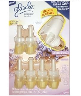 Glade Plug-ins Warmer and 6 Refills Lavendar and Vanilla (2 Pack)