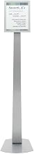 Floor Stand Sign Holder with Swivel Frame Silver Steel- 12" L x 12" W x 56" H