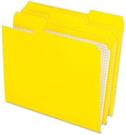 Pendaflex Reinforced-Top File Folder,1/3 AST Tab Cut,100/BX,Yellow (R152 1/3 YEL)